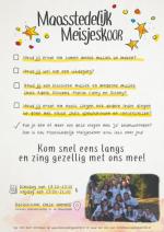 Koorleden voor het Maasstedelijk Meisjeskoor